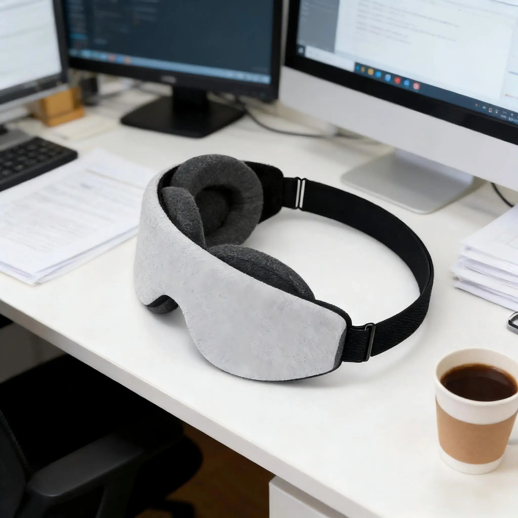 Breathable Washable Contoured Eye Mask Light Blocking for Travel Office Nap
