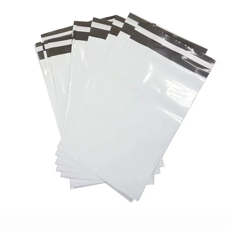 White 12x15 Custom Plastic Mailers Packaging Warping Gift Sacs Bolsas Courier Pouch Shipping Bag Clothing Packaging Mailing Bags
