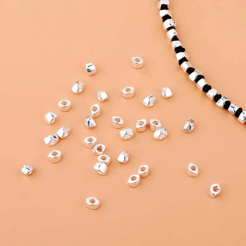 Mini Irregularity Beads S925 Sterling Silver Spacers Beads for Jewelry Making Accessories Wholesale