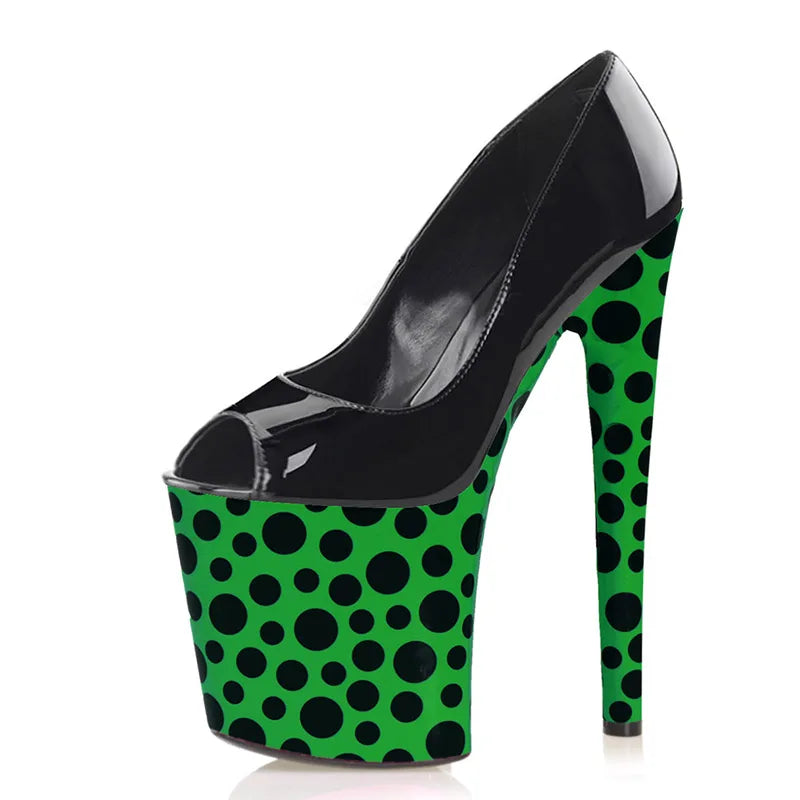 Women's thin heel Platform Pumps Bride 20cm point fashion Models women's strip Dance Pole Dance high heels transvestite shoes