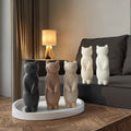 3D Cute Cartoon Kitten Aromatherapy Candle Stand for Desktop Ornaments Silicone Mould  Diy Cute Cat Crafts Home Decorations