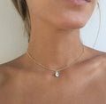 Daochong Custom Sterling Silver 925 Gold Plated Dainty Mini Evil Eye Necklace Jewelry MegaBDM