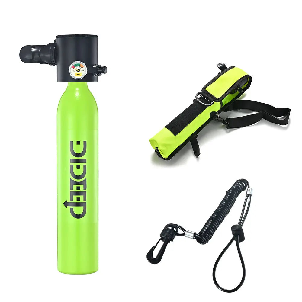DOT Certified Portable 0.5L Aluminum High Pressure Air Tank for Scuba Diving & Compressed Air Use