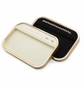 Luxury Stackable Decorative Multifunction Metal Stackable GemstoneJewelry Showcase Display Trays