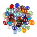 Buenoarte 13-18mm Round Small Glass Nuggets Beads Traditional Design Lifetime Warranty Handmade for DIY Craft Mosaic Making MegaBDM