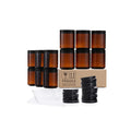 4 oz 8 oz 16 oz Clear Amber Straight Side Glass Jar Aluminum Lid 250ml Amber Glass Candle Jar Custom Logo Packaging Box