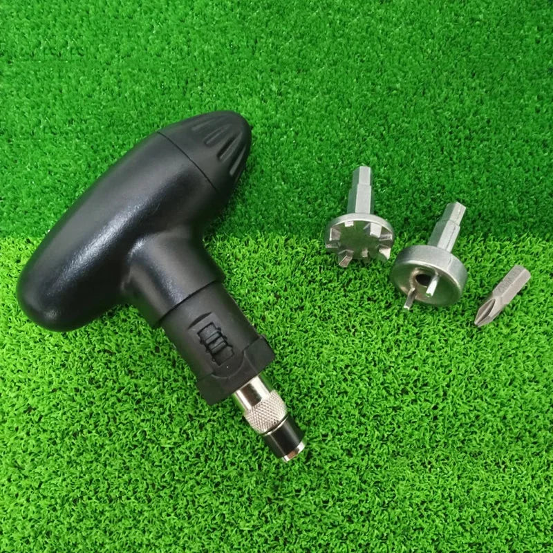 3 in 1 Stainless Steel Spike Wrench for Golf Shoes Plastic Handle Remover Tool