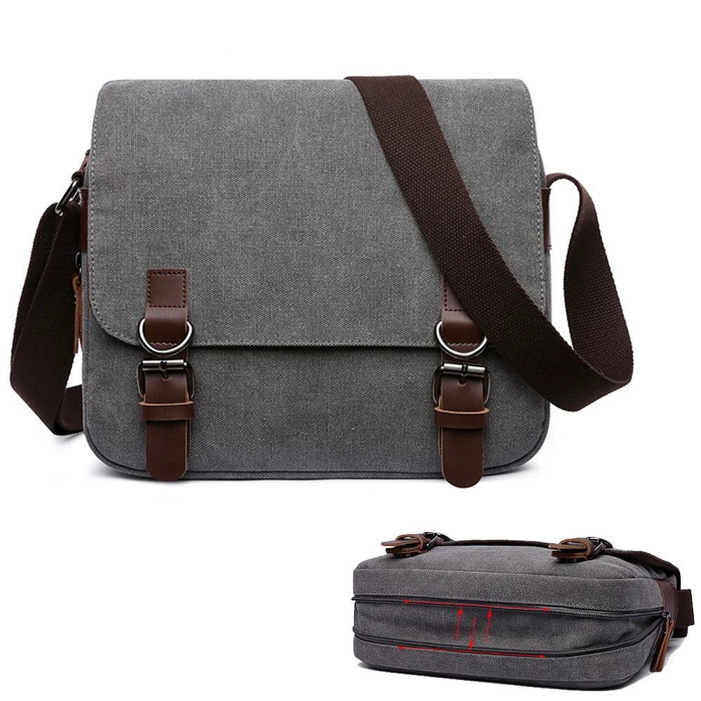 ZUOLUNDUO Man Sling Bag New Simple Casual Custom Logo Crossbody Shoulder Bags Men Messenger Canvas Bag