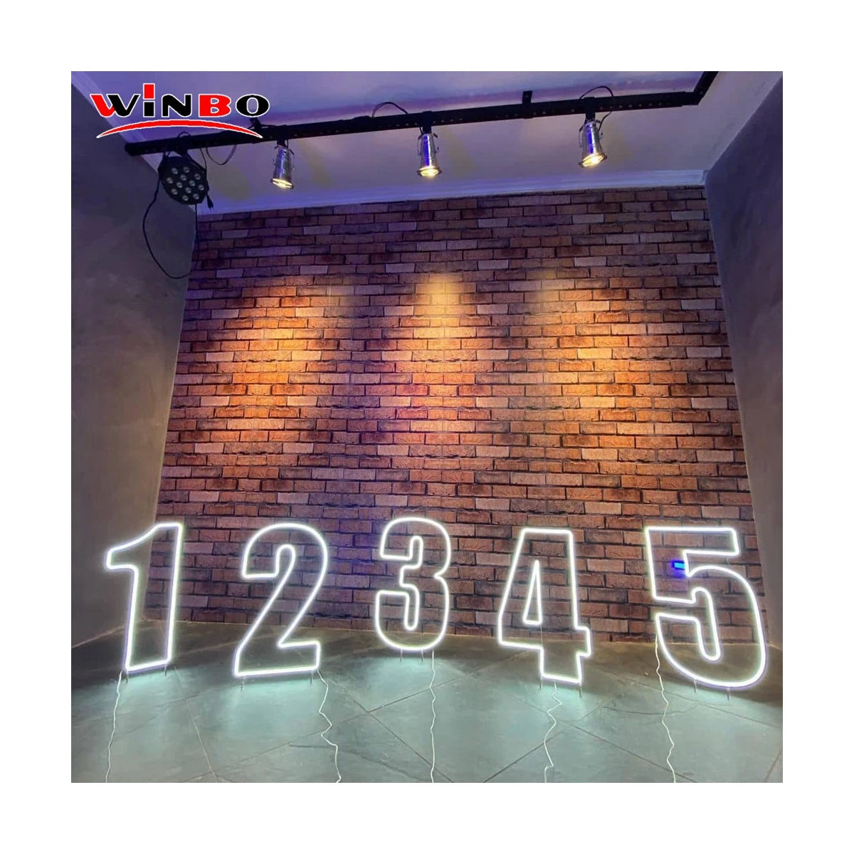 Winbo Dropshipping Hot Sale 4Ft Marquee Letters Numbers Free Design Neon Lights Decoration Letters Happy Birthday Neon Sign
