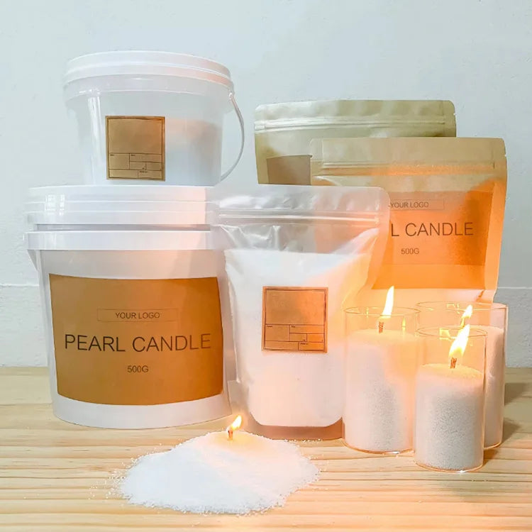 Hot Selling 100% Natural Handmade Pearl Sand Wax Candle Clean-Burning Granular Pearled Wax for Weddings Holidays for Christmas