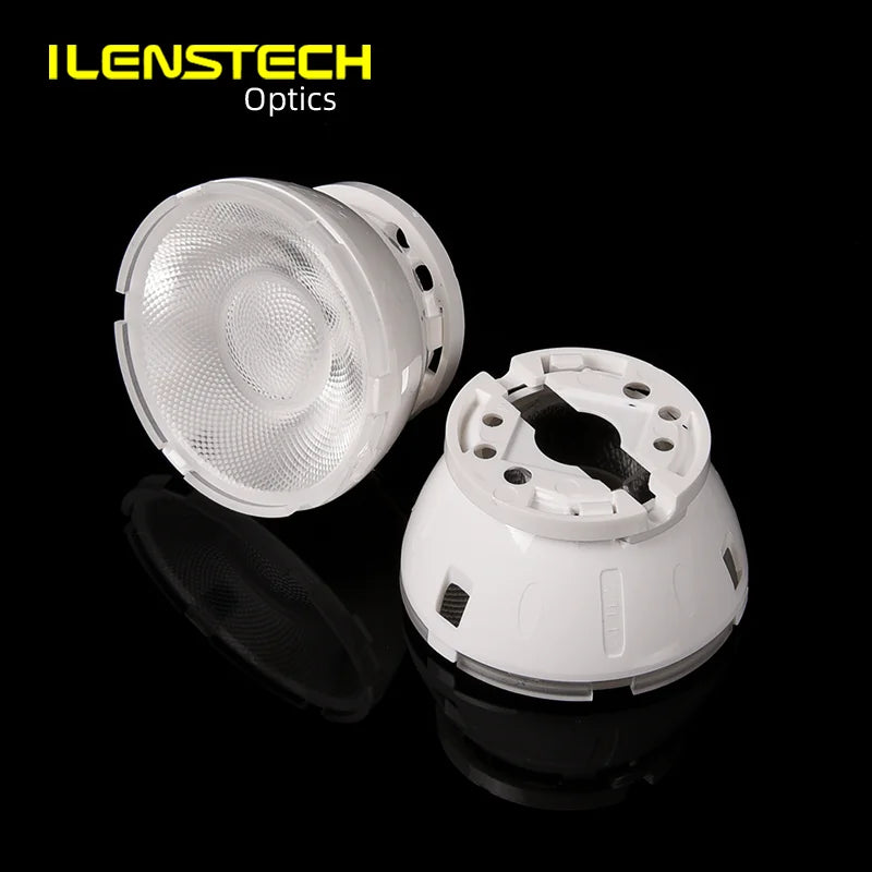 High Efficiency COB LED LENS 45mm Diameter 36 Degree Optical Lens with Holder