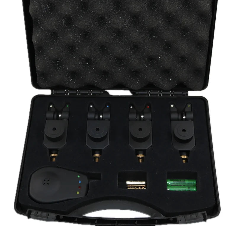 Cheap Price High Output Speaker Digital JZH-RF598 Wireless Fishing Bite Alarm 4+1 Set