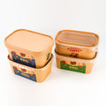 Wholesale Kraft Paper Disposable Food Container 1000ml Good Price Custom Printed Paper Food Tray