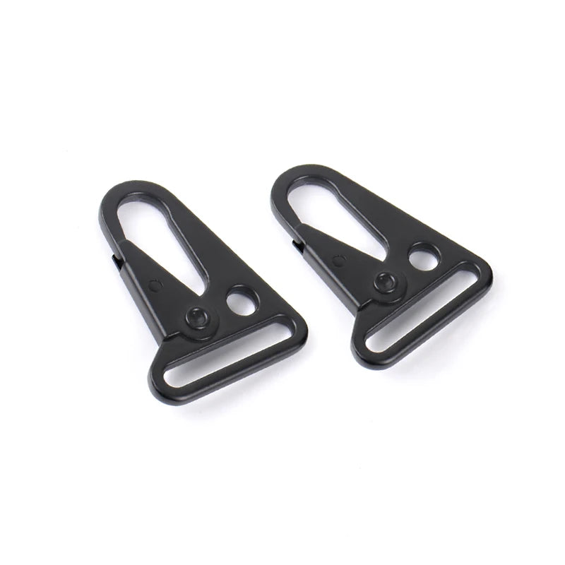 Metal Black Snap Hook Carabiner Clasp Connector Keychain Webbing Strap Swivel Hook