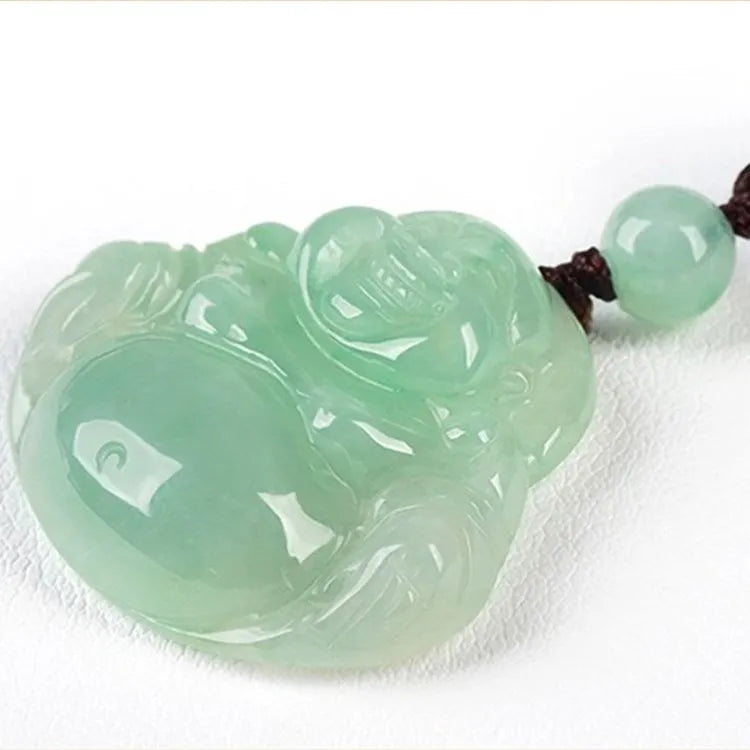Wholesale Engraved Jade Pendant Buddha Women Piece Clothing Accessories Jadeite Necklace Jade Buddha Necklace