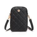 Designer Camellia Shoulder Bag Colorful Grid Crossbody Bag Portable Zipper Mobile Phone Bag Wallet Women Fashion Purse