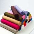 In Stock New Arrival Wool Scarf Solid Color White Woven Soft Cashmere Scarf Mongolian Mufflers Other Winter Scarf for Women