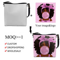 Custom Super Mom Design Crossbody Bag Printed Brand Luxury Tote Bag PU  Leather Zipper Handbags for Women Ladies