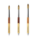 Yalixin Custom Logo Splicing Wood Handle 100% Sable Kolinsky Hair Round Head Acrylic Nail Brush for Acrylic Powder