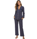 2021 Long Sleeve Luxury Two Piece Thermal Breathable Pajamas Women Modal Sets Wholesale Summer Autumn Spring All-Season