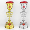 Hot Selling Orthodox Gold Plating Candle Holder for Church Hotel Decor Home Decoration Candlestick Manufacturer From China