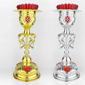 Hot Selling Orthodox Gold Plating Candle Holder for Church Hotel Decor Home Decoration Candlestick Manufacturer From China