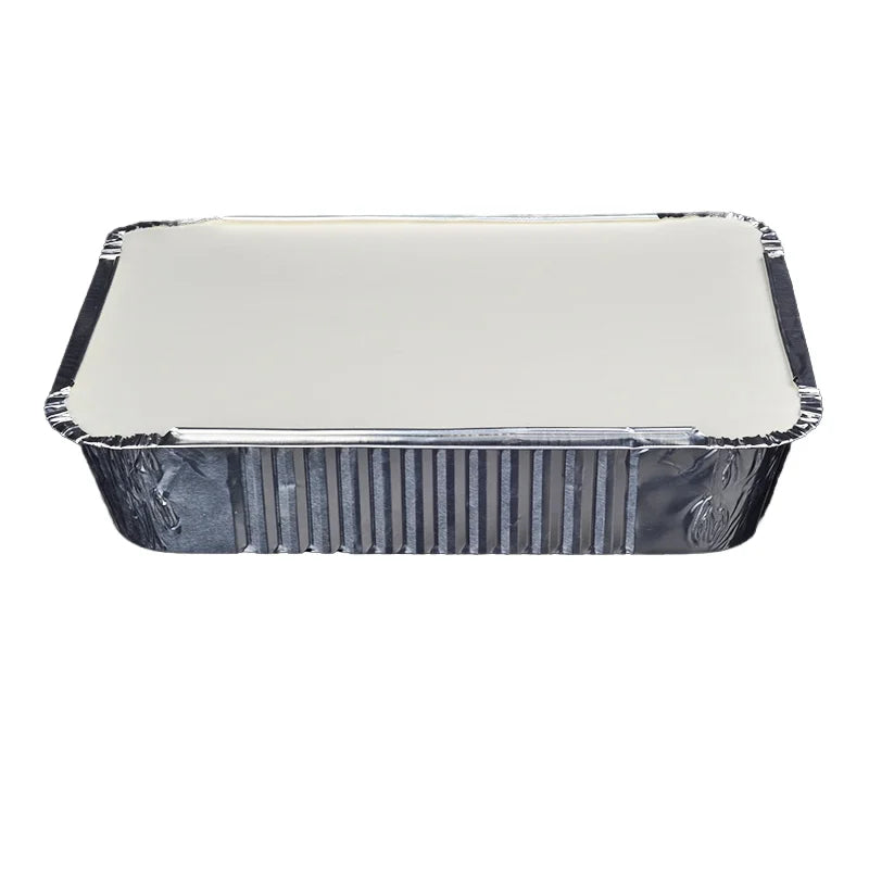 Fast Food Restaurant Disposable Aluminum PET Plastic Food Grade Pulp Moulded Rectangular Foil Containers & Trays for Takeout