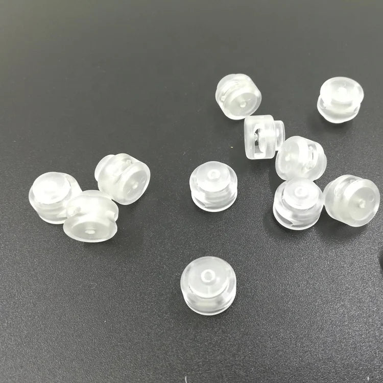 Wholesale Clear Cord Lock Plastic Stopper Cord End Toggle Clip Buckle for Paracord Shoelace Sportswear Rain Clothing Rope