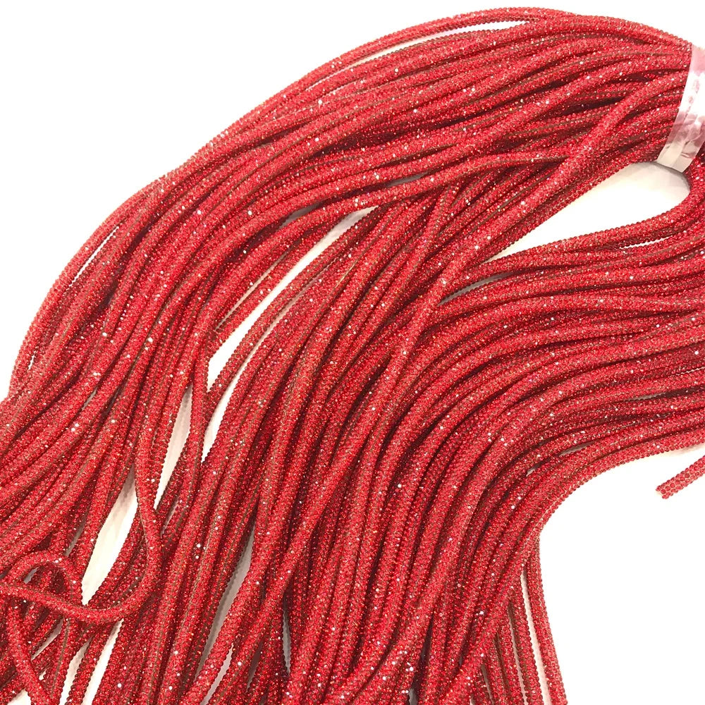 S178 New Arrival 6mm Luxury  Crystal Rhinestone Tube for Hoodies Rhinestone Rope Cord for Decoration