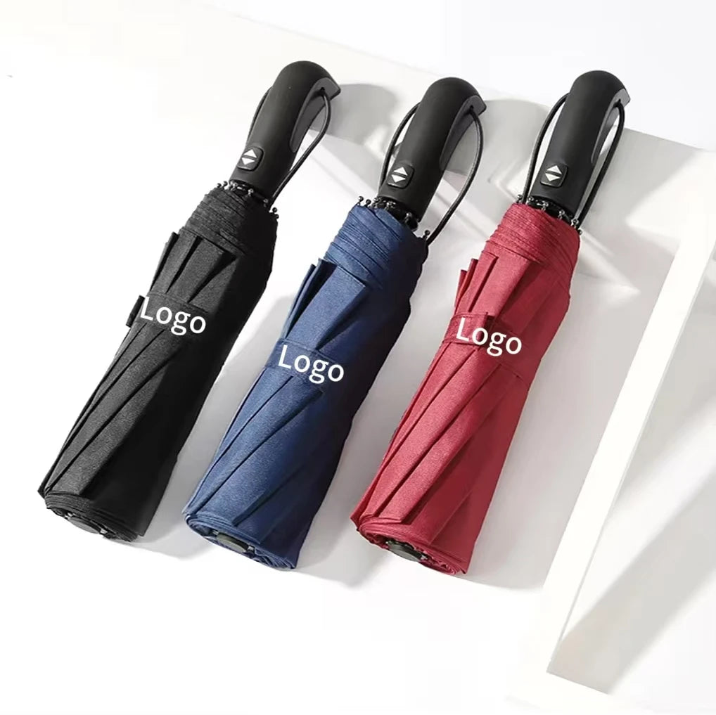 23 Inch Auto Open Close Windproof Fiberglass Travel Compact Umbrella UV Block PFAS Free BSCI  ISO9001 ISO14001 Certificated