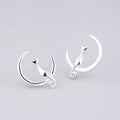 2023 New Style Animal Cat Stud Earrings Cute Dainty Silver Plated Cat Moon Stud Earrings for Women Teen Girls