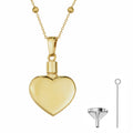 Merryshine Stainless Steel Cremation Jewelry Gold Pet Dog Urn Pendant Necklace with Pearl Memorial Keepsake for Ashes Parties