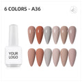JTING Free Sample OEM Private Label Eco-friendly Easy Soak Gel Nail Polish Uv Nail Polish Starter Kit 6 Colors Set