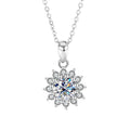 Supplier Light Luxury Dainty Pendant Women's Clavicle Chain 925 Sterling Silver Moissanite Sunflower Necklace