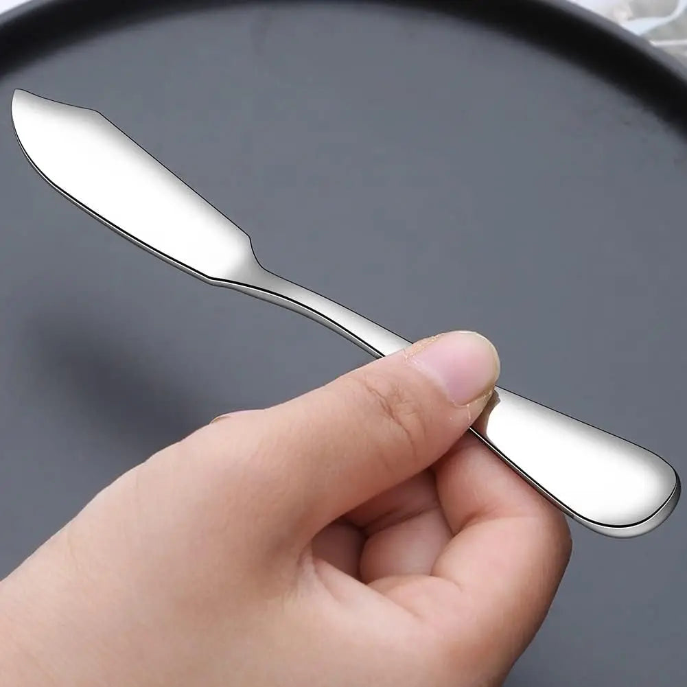 Cute Mini Stainless Steel Butter and Cheese Knives Metal Breakfast Kippers and Dover Sole with Kippers for Cheese and Butter