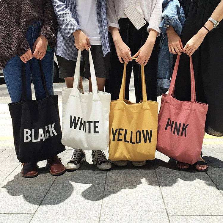 Personalized Reusable Cotton Tote Bag Custom Printed Hand Shoulder Canvas Carry Bag Logo for Advertising Gift Use Screen Pattern