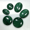 3A Quality Oval 13X18 18x25mm Natural Green Malachite Cabochon Original Malachite Stone for Sale