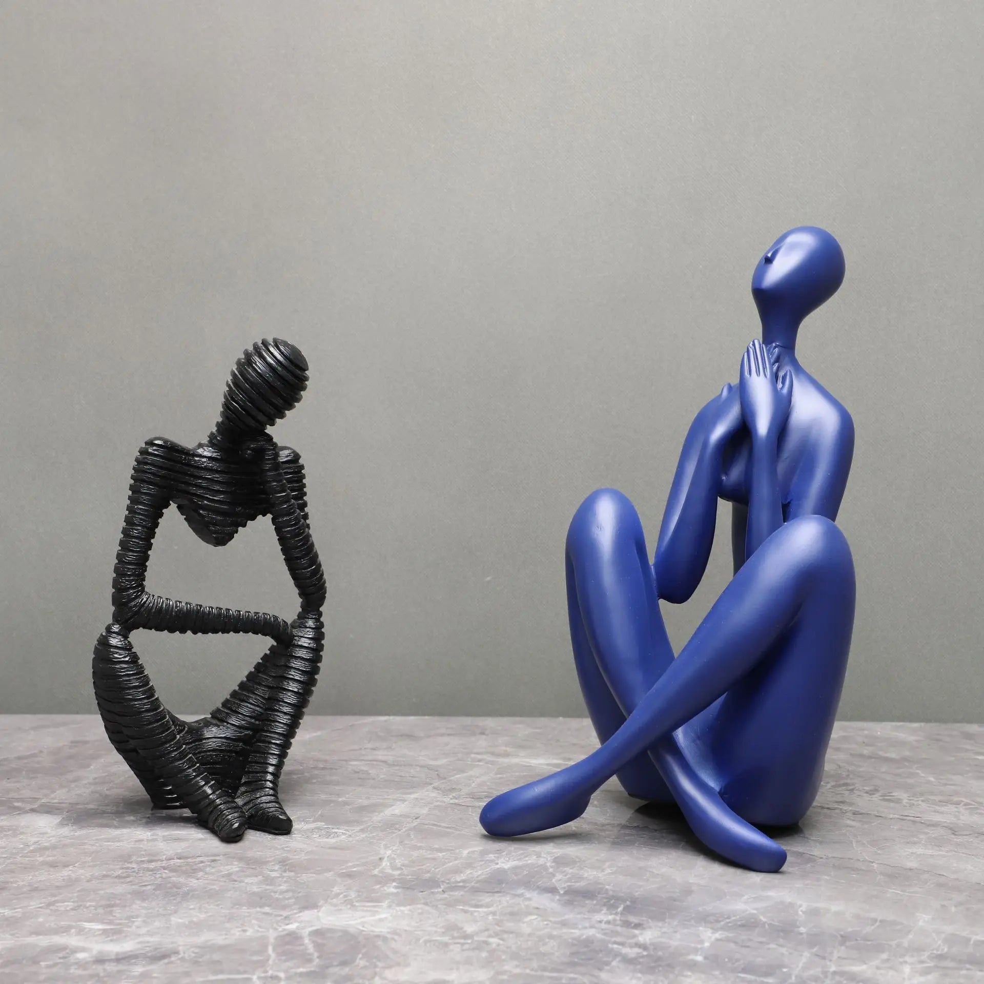 Modern Simple Resin Hollow Man Sculpture Figure Resin Craft Ornament Home Decoration Ornament
