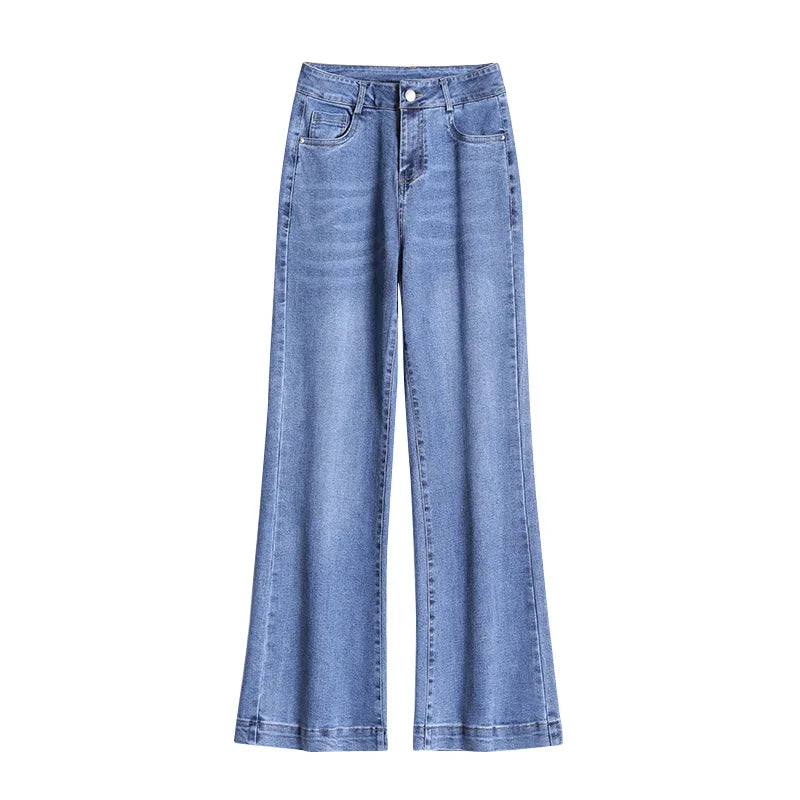 Wholesale Jeans Women's Spring/Summer 2021 New Loose High Waist Slim Big Leg Pants Casual Wide Leg Flared Pants