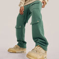 Heavy Weight Style Old Brushed Velvet Multi-pocket Work Pants Loose Heavyweight Sweatpants Street Pants