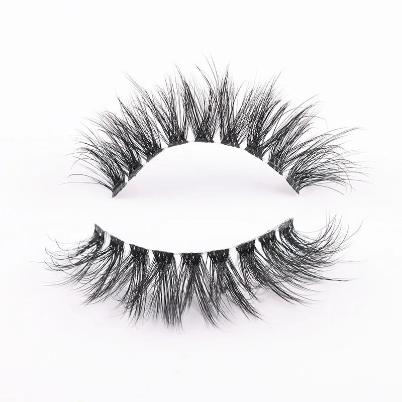 Wholesale Cheaper Price Natural  Lightweight Lashes Private Label Thin Clear Band 3d Faux Mink Lashes with Custom Packaging