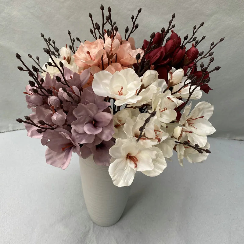 D-MG001 Artificial Decorative Flowers magnolia Flower for Home Wedding Decoration