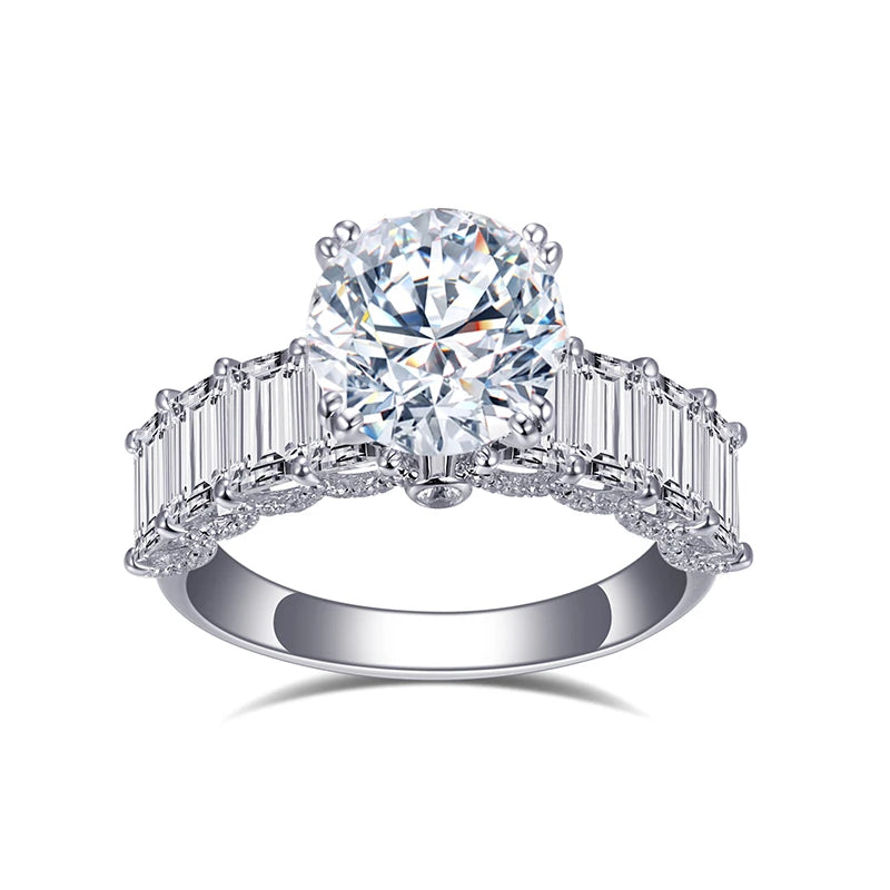 Customized Jewelry MSR-922 18K Gold Engagement Ring 3ct D VVS1 Round Lab Grown Diamond Ring
