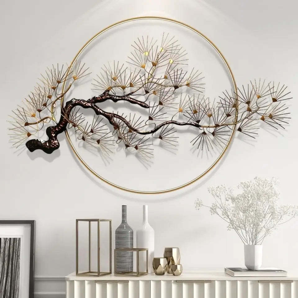 140X88cm French Three-dimensional Wall Decoration Flower Living Room Sofa Background Wall Iron Light Luxury Wall Hanging