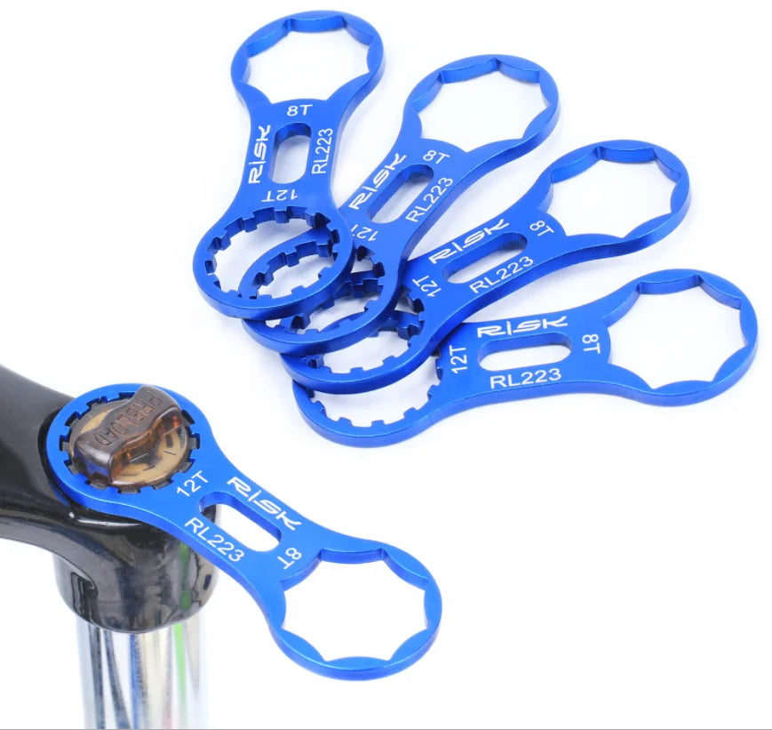 RL223 8T/12T Bicycle Shock Absorbers Front Fork Shoulder Wrench Tool MTB Bike Fork Spanner for Shop Use