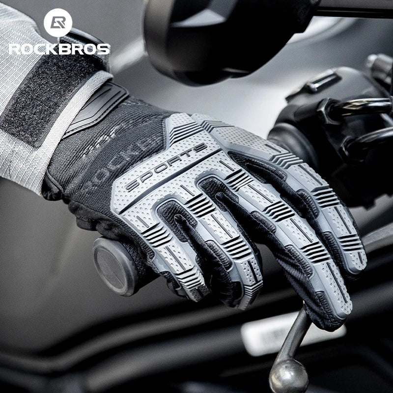 For Winter Warm Fleece Windproof Full Finger Motorcycle Riding Gloves