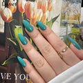 Easywell Hot Selling Solid Almond Fake Nails Wholesale Luxury Nail Stickers Artificial Handmade Press on Nails with Custom Box