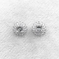 Sterling Silver 4mm/5mm/6mm/7mm/8mm Semi Mount Stud Earrings Empty Support Blank Claw Setting Without Center Stone for DIY Inlay