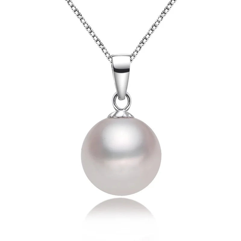 Minimalist Natural Farmed Pearl Pendant Necklace Luxury Pure Silver Unique Luxury Silver Plating Wedding Party Engagement Gift