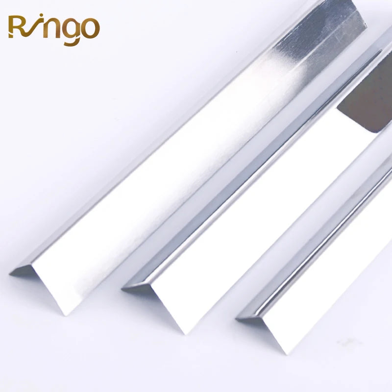 Foshan Ringo Modern Free Sample Gold Mirror Black Stainless Steel Red Copper Decorative Metal Wall Tile Trims Brass Strip